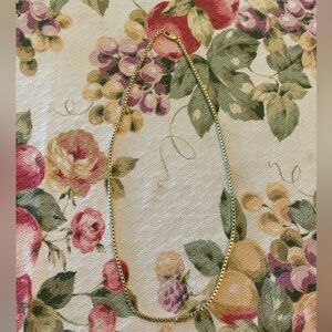 Gold plated box chain necklace